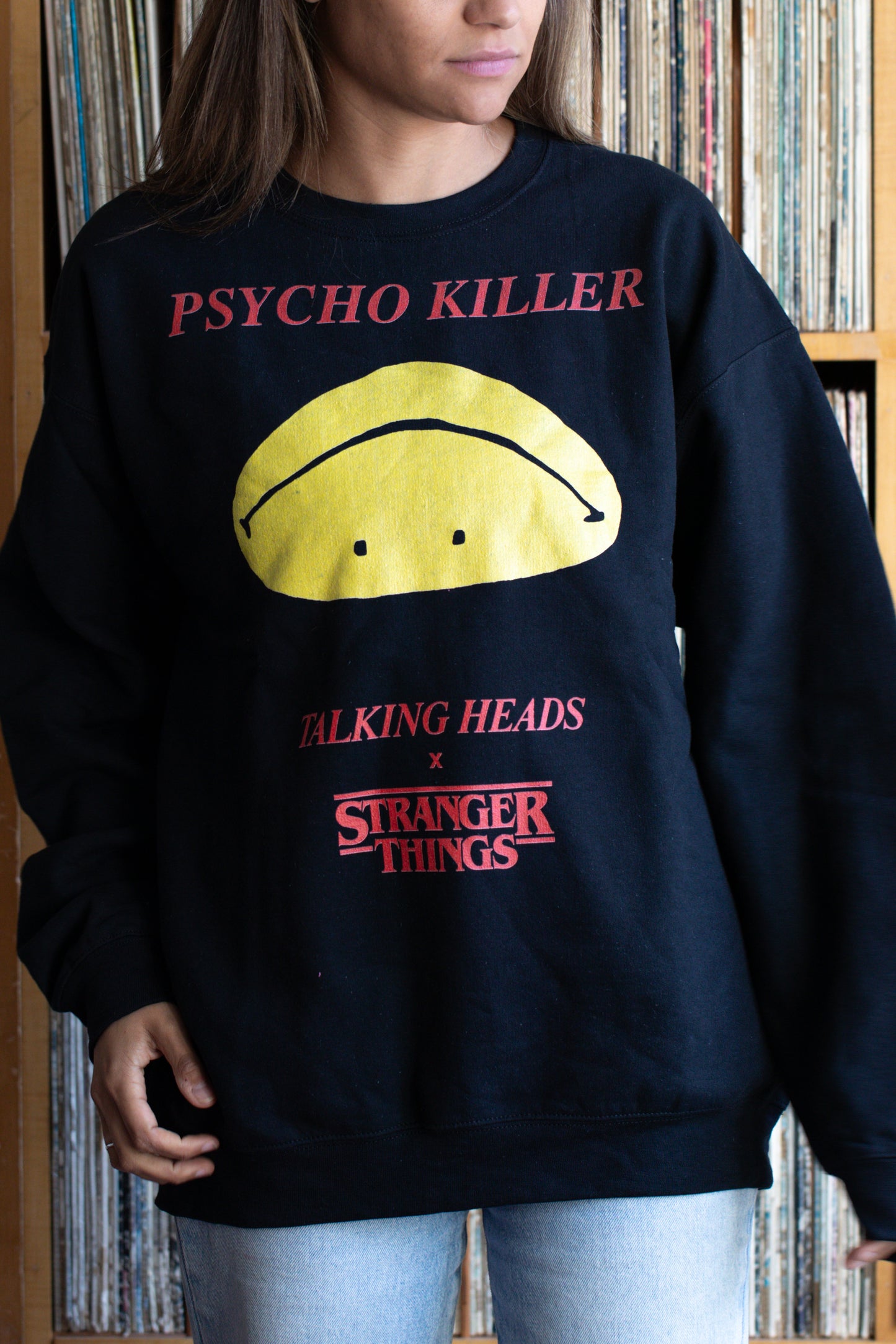Talking Heads x Stranger Things, Psycho Killer Sweatshirt