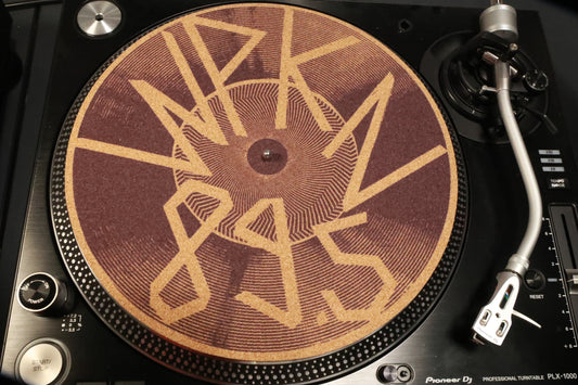 Cork Record Logo Turntable Mat