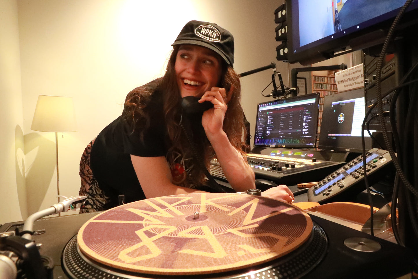 Cork Record Logo Turntable Mat