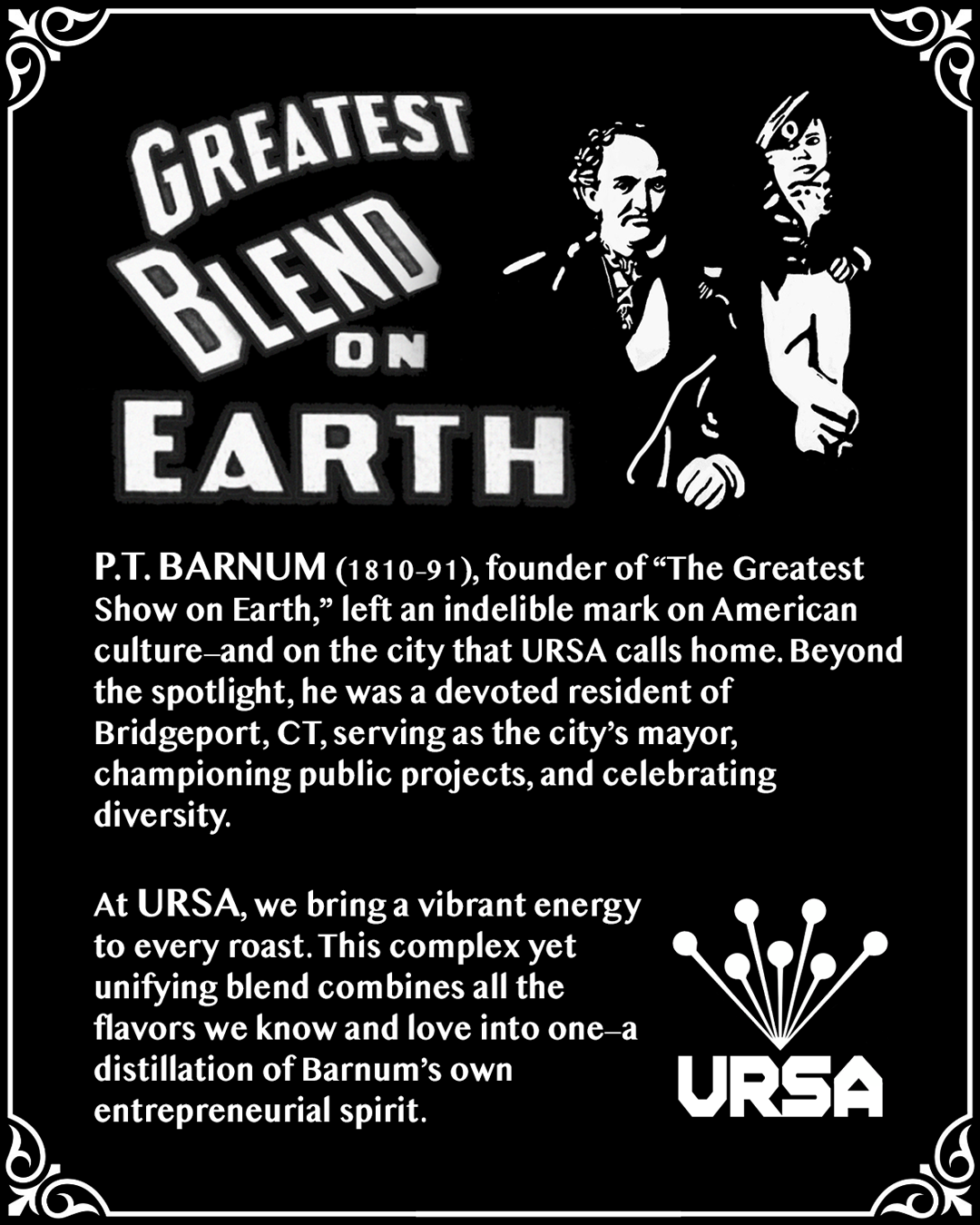 URSA Coffee Roasters Barnum Blend- 1LB Ground Coffee